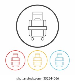 suitcase line icon