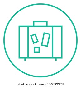 Suitcase line icon.