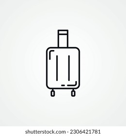 suitcase line icon. bag travel baggage line icon. luggage web linear icon.