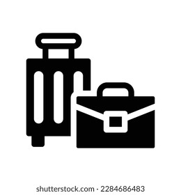gráfico vectorial de ilustración de icono de línea de maletín
