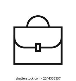 Suitcase line icon isolated on white background. Black flat thin icon on modern outline style. Linear symbol and editable stroke. Simple and pixel perfect stroke vector illustration. 