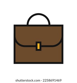 Suitcase line icon isolated on white background. Black flat thin icon on modern outline style. Linear symbol and editable stroke. Simple and pixel perfect stroke vector illustration.