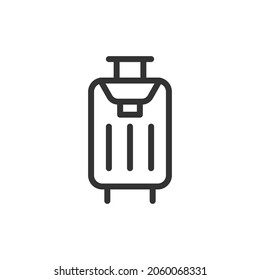 Suitcase line icon in trendy style. Stroke vector pictogram isolated on a white background. Suitcase premium outline icons.