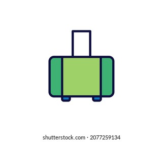 Icono de línea de maleta. Símbolo vectorial en estilo plano y a la moda sobre fondo blanco. Cantar de viajes para diseño.