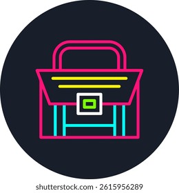 Suitcase Line Multi Colour Circle