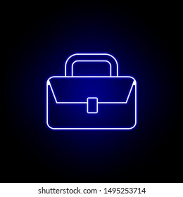 Suitcase line neon icon. Elements of Business illustration line icon. Signs and symbols can be used for web, logo, mobile app, UI, UX