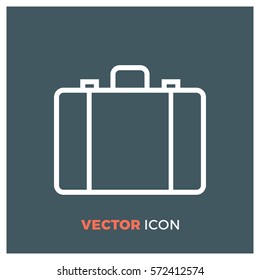 suitcase line vector icon
