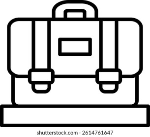 Suitcase Line Vector Icon Design
