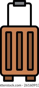 Suitcase Line Vector Icon Design