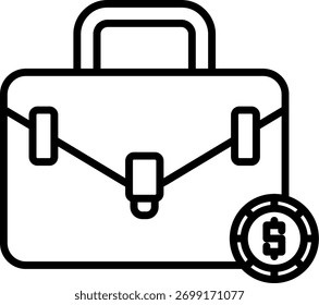 Suitcase Line vector Icon Design