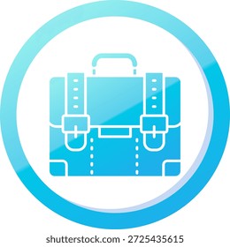 Línea de maleta de diseño de icono de Vector