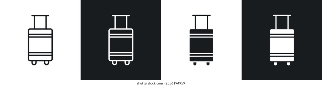 Suitcase linear icon set for app, and web design.