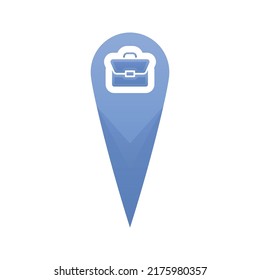 suitcase location logo gradient design template icon element