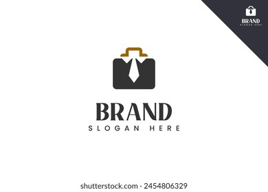 Suitcase logo. Business, accounting, finance and bookkeeping logo identity template. Perfect logo for business related to finance, accounting and bookkeeping symbol business. Vector eps 10.