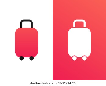Suitcase logo design for brand and company with gradient style.