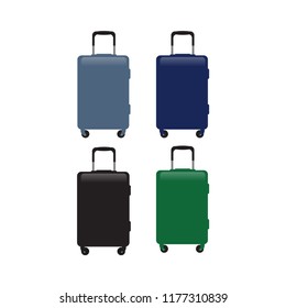 suitcase logo design template vector