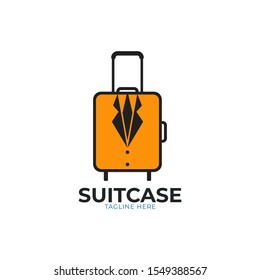 Suitcase logo design Vector illustration