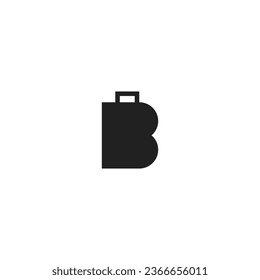 The suitcase logo and the letter b, can be used as a company logo. 
