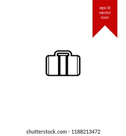 Suitcase, luggage, bag, briefcase vector icon