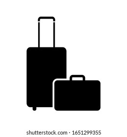 Suitcase, Luggage icon, logo isolated on white background