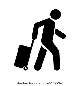 Suitcase, Luggage icon, logo isolated on white background