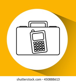suitcase luggage journey case illustration vector design