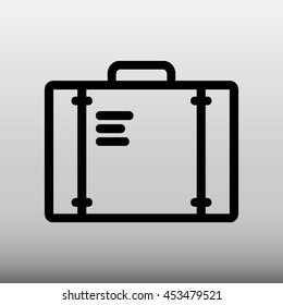 Suitcase Luggage Vector Icon Illustration