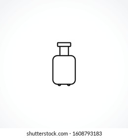 suitcase or luggage vector icon on white background