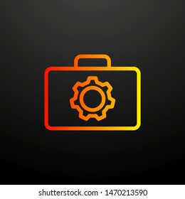 a suitcase with a mechanism nolan icon. Elements of science set. Simple icon for websites, web design, mobile app, info graphics