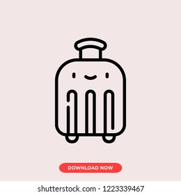 Suitcase modern vector style. Suitcase icon for web and app. Baggage luggage icon concept.