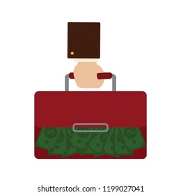suitcase with money