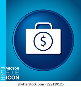 suitcase with money.