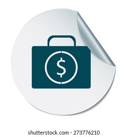 suitcase with money.
