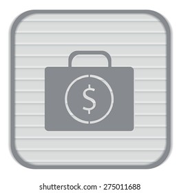 suitcase with money.