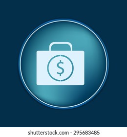 suitcase with money.