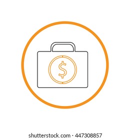 suitcase with money.