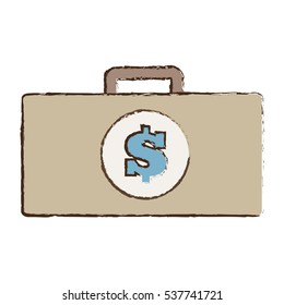suitcase money business accessory vector illustration eps 10