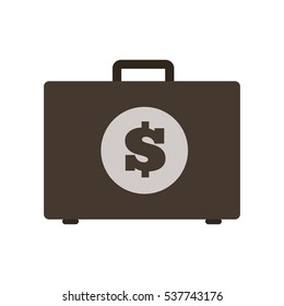 suitcase money business accessory vector illustration eps 10