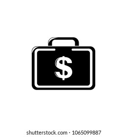 suitcase with money icon. Element of finance illustration. Premium quality graphic design icon. Signs and symbols collection icon for websites, web design, mobile app on white background
