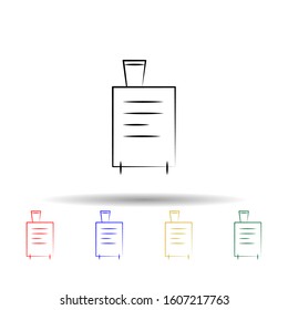 suitcase multi color style icon. Simple thin line, outline vector of travel icons for ui and ux, website or mobile application