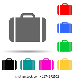 Koffer-Symbol mit mehrfarbigem Stil. Einfache dünne Linie, Vektorillustration von Web-Icons für i und ux, Website oder mobile Applikationen