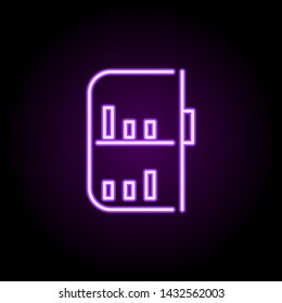 suitcase neon icon. Elements of hotel set. Simple icon for websites, web design, mobile app, info graphics