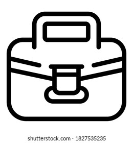 Suitcase office icon. Outline suitcase office vector icon for web design isolated on white background