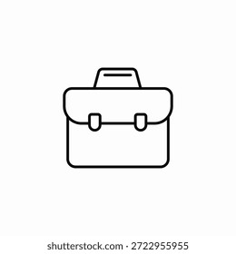 Vector de signo de icono de oficina de maleta