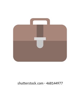suitcase office object instrument icon. Isolated and flat illustration