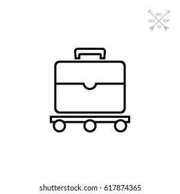 Suitcase on luggage carousel