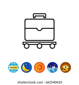 Suitcase on luggage carousel