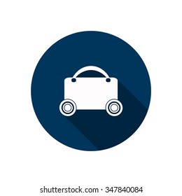 suitcase on wheels icon