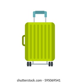 Suitcase on wheels icon isolated on white background vector illustration