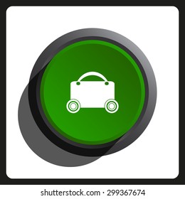 suitcase on wheels. icon. vector design